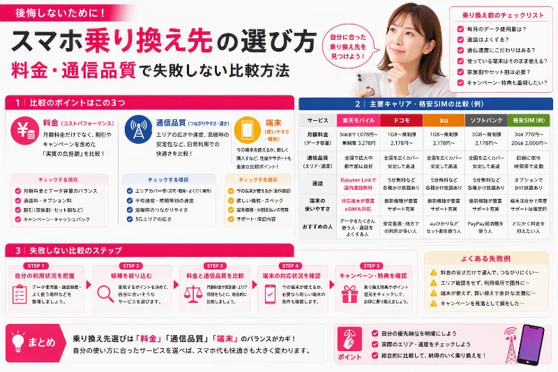 乗り換え 選び方